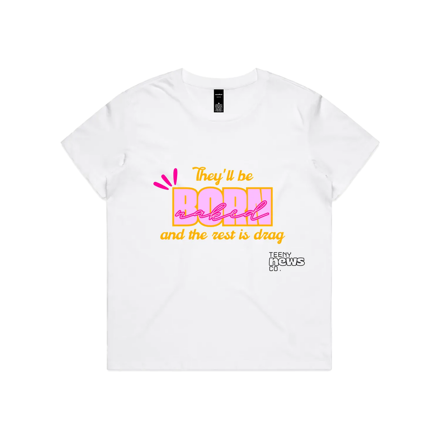 White front flat lay