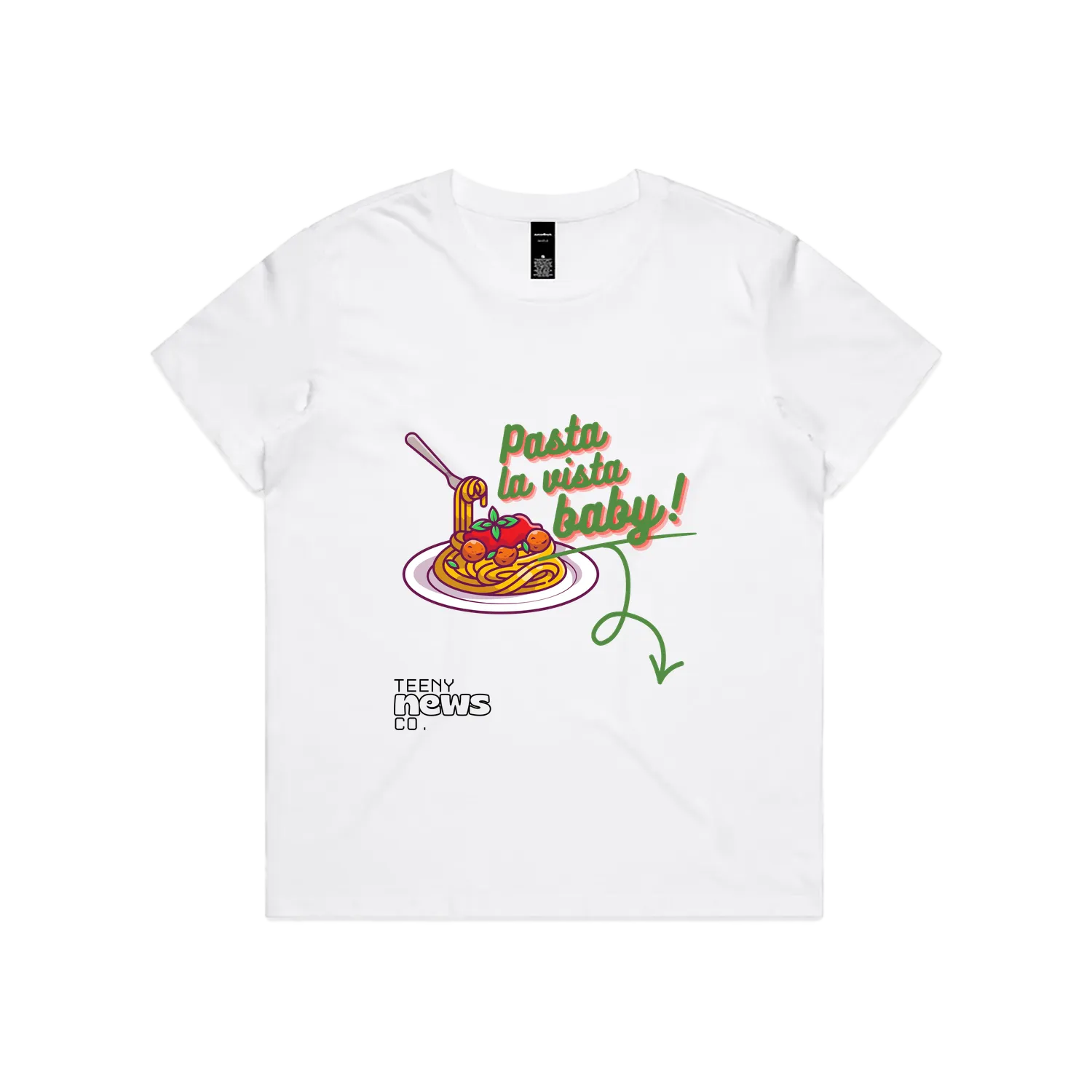 White front flat lay