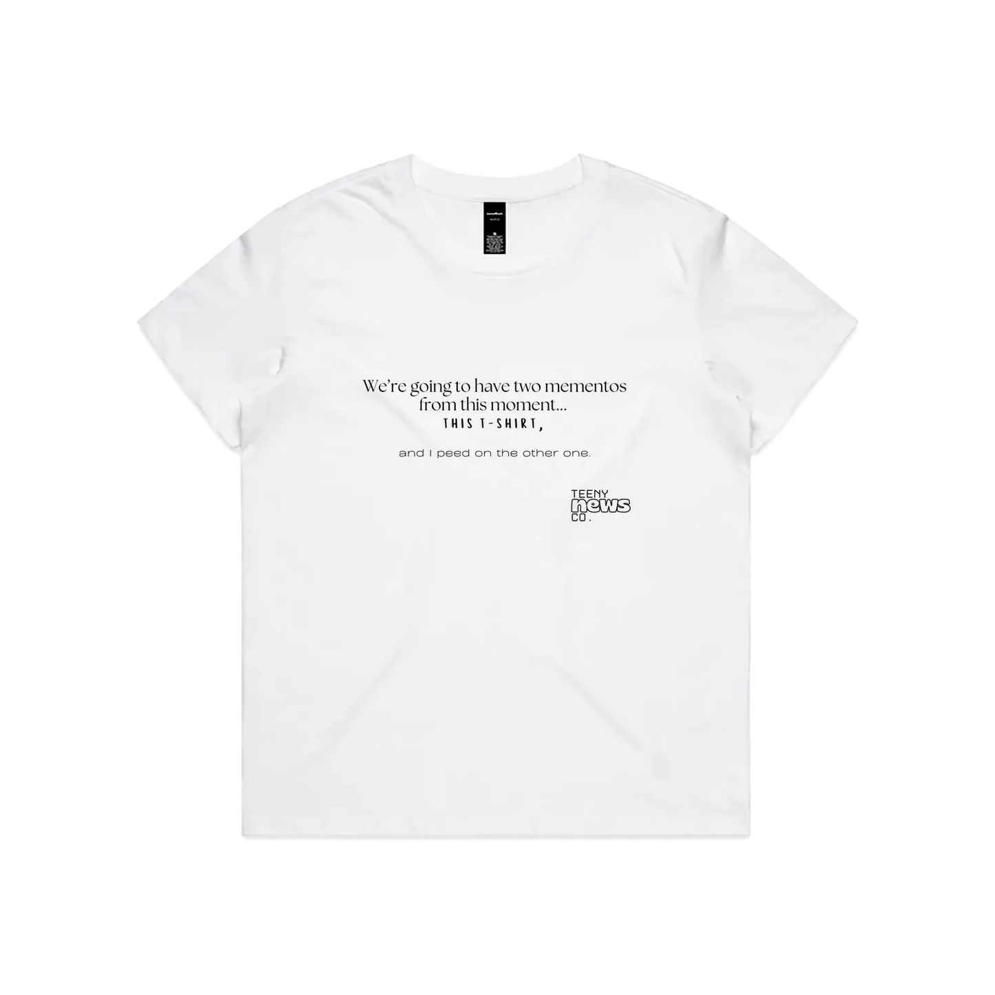 White front flat lay