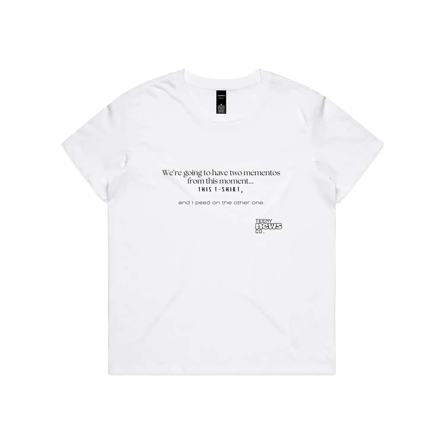 White front flat lay